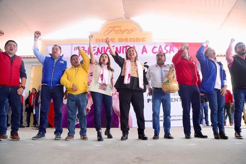 Xóchitl Gálvez, candidata a la presidencia del país en su visita a Hidalgo. (Cortesía)