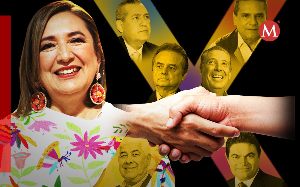 Xóchitl reclutó a políticos como Silvano Aureloles y Beltrones | Diseño por Milenio