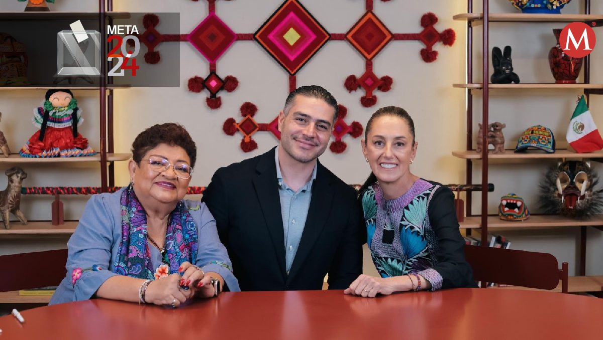 La candidata de Morena junto a Ernestina Godoy y Omar García Harfuch. | Especial