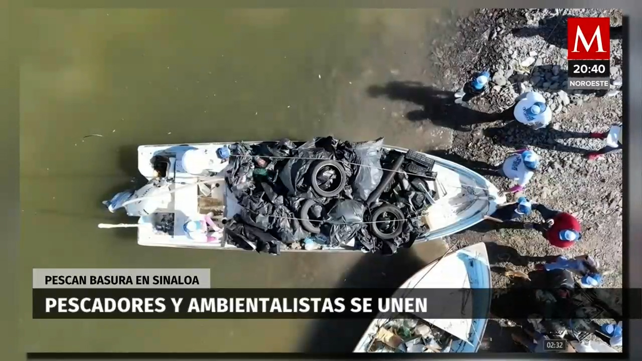 Pescadores en Sinaloa combaten la contaminación en la Reforma Angostura