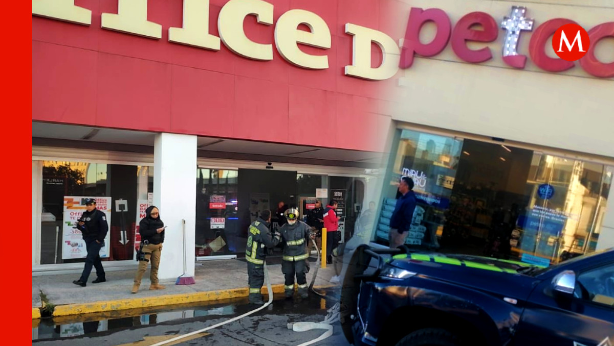 Incendio en Office Depot en Puebla; evacúan personas y mascotas