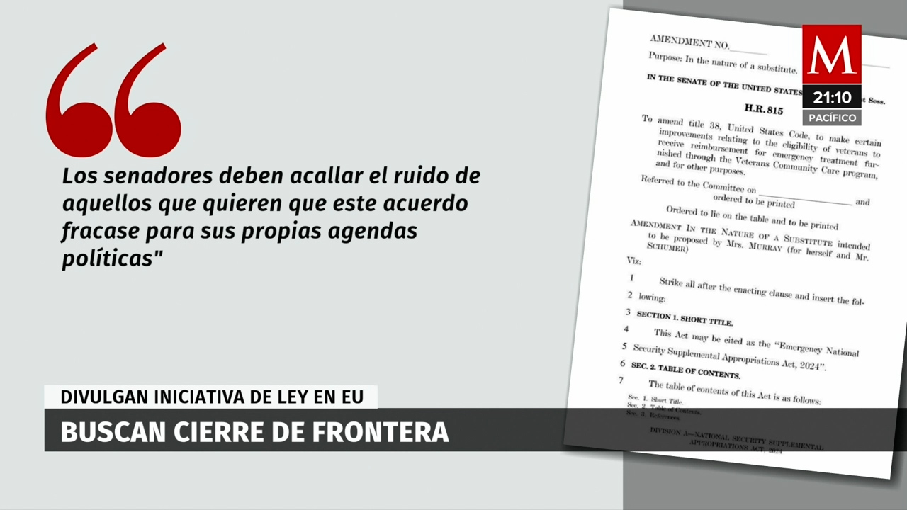 Senadores demócratas proponen ley para permitir a Biden cerrar la frontera con México