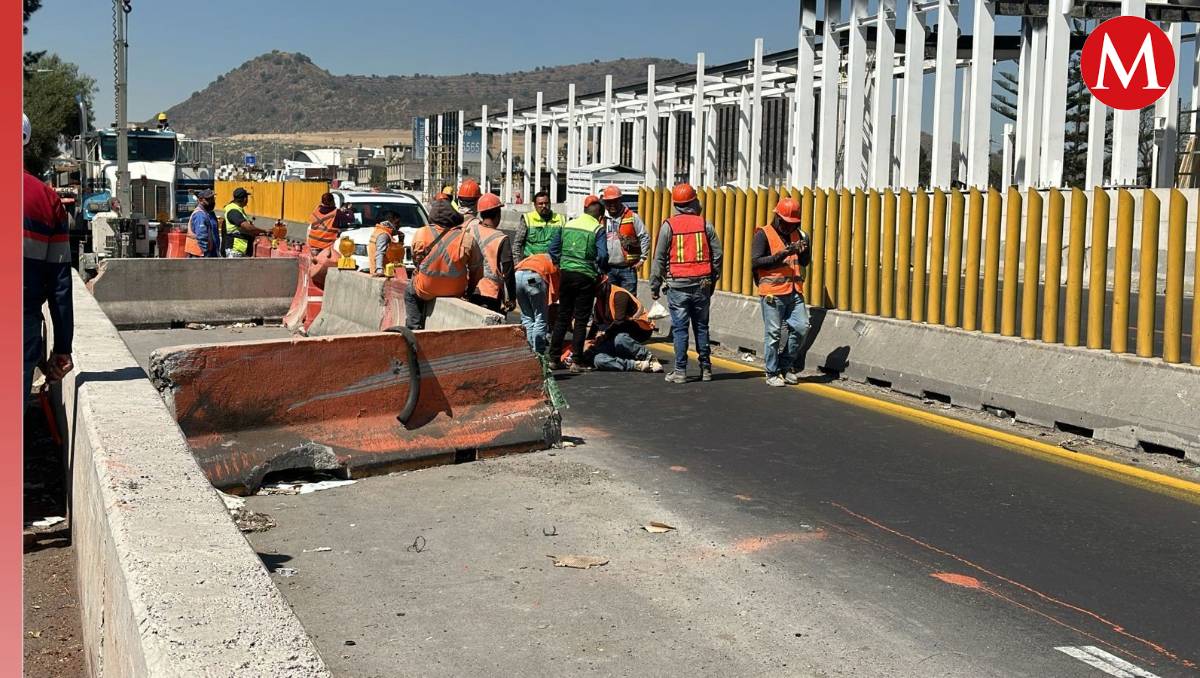 Trabajador de obras del Trolebús Chalco- Santa Martha fue atropellado por un automovilista que iba a exceso de velocidad