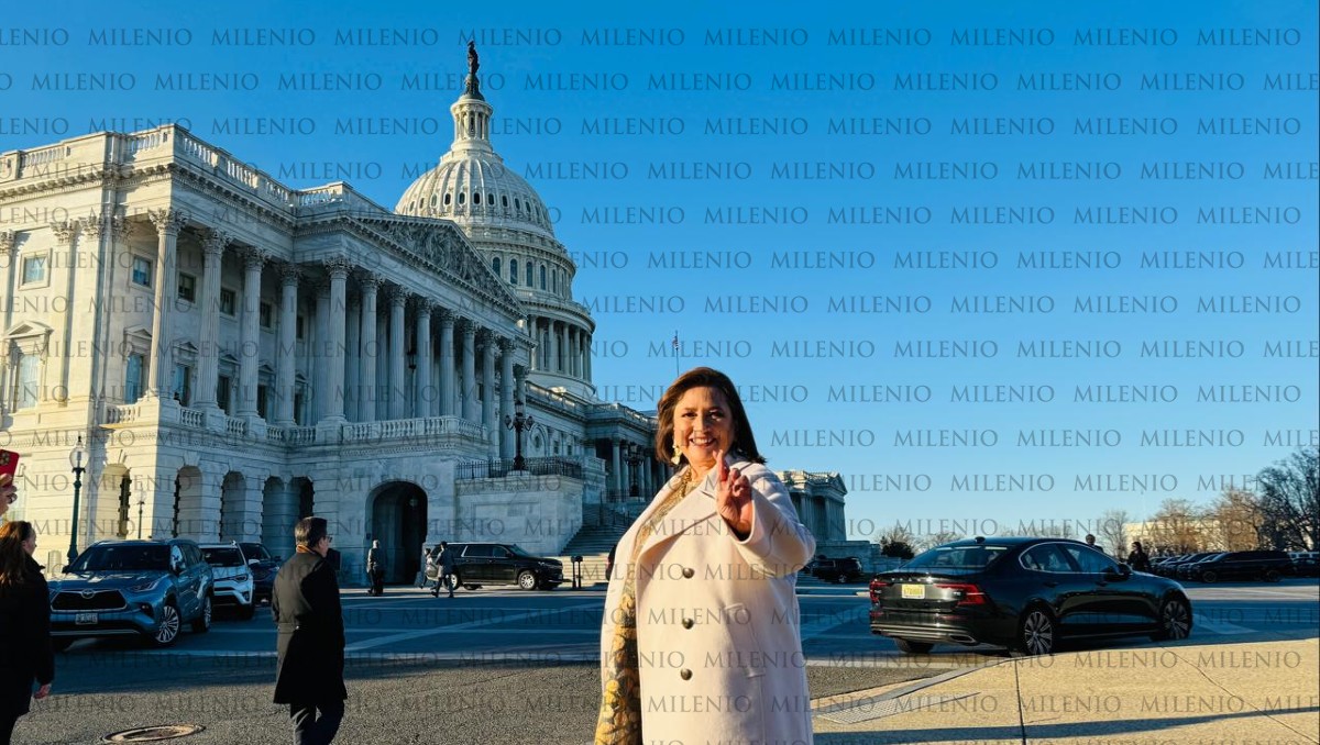 Xóchitl Gálvez llega al Capitolio, en Estados Unidos. (Foto: Israel Navarro)