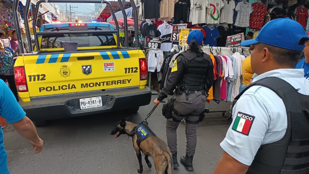En el operativo participan la Policía de Monterrey, Agencia Estatal de Investigaciones y Fuerza Civil. Foto: Israel Santacruz