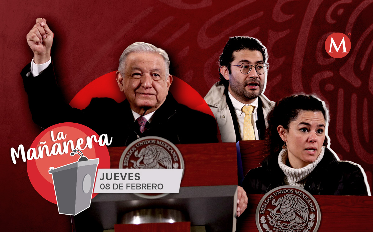 El presidente López Obrador en la mañanera desde Palacio Nacional. | Cuartoscuro