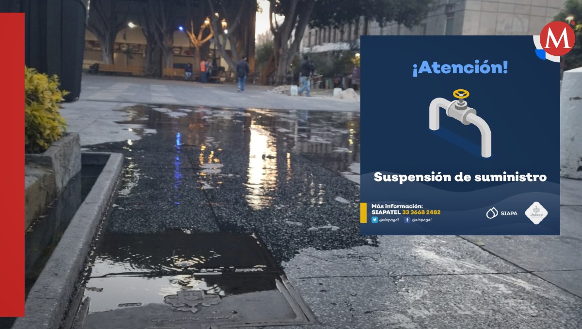 SIAPA anuncia corte de agua en dos colonias de Guadalajara (Fotos: Diana Barajas y X | Diseño: Milenio)