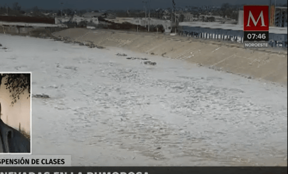 Por tormenta invernal, continúan nevadas en la Rumorosa, Baja California