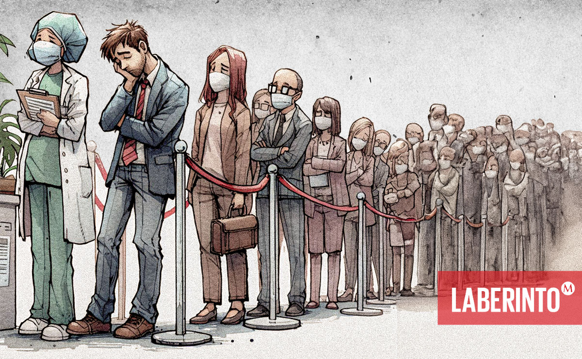Nunca se trató / de dar con la fila más rápida. (Ilustración: Simón Serrano)