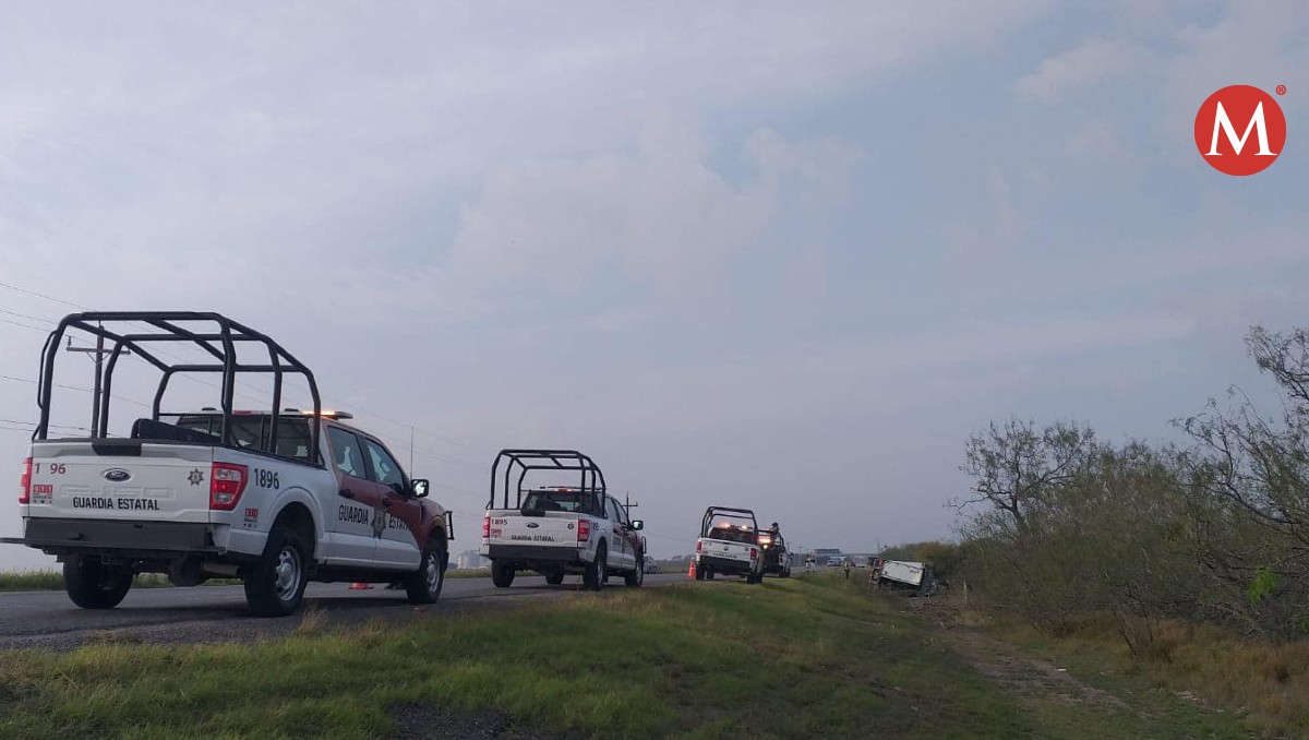 Guardia Estatal cuida carreteras en Tamaulipas.