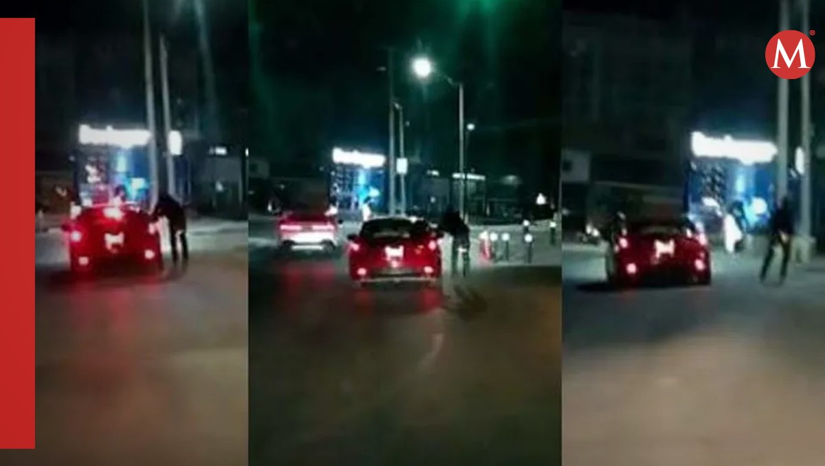 Hombre captado en video en Rángel Frías. Foto: Especial