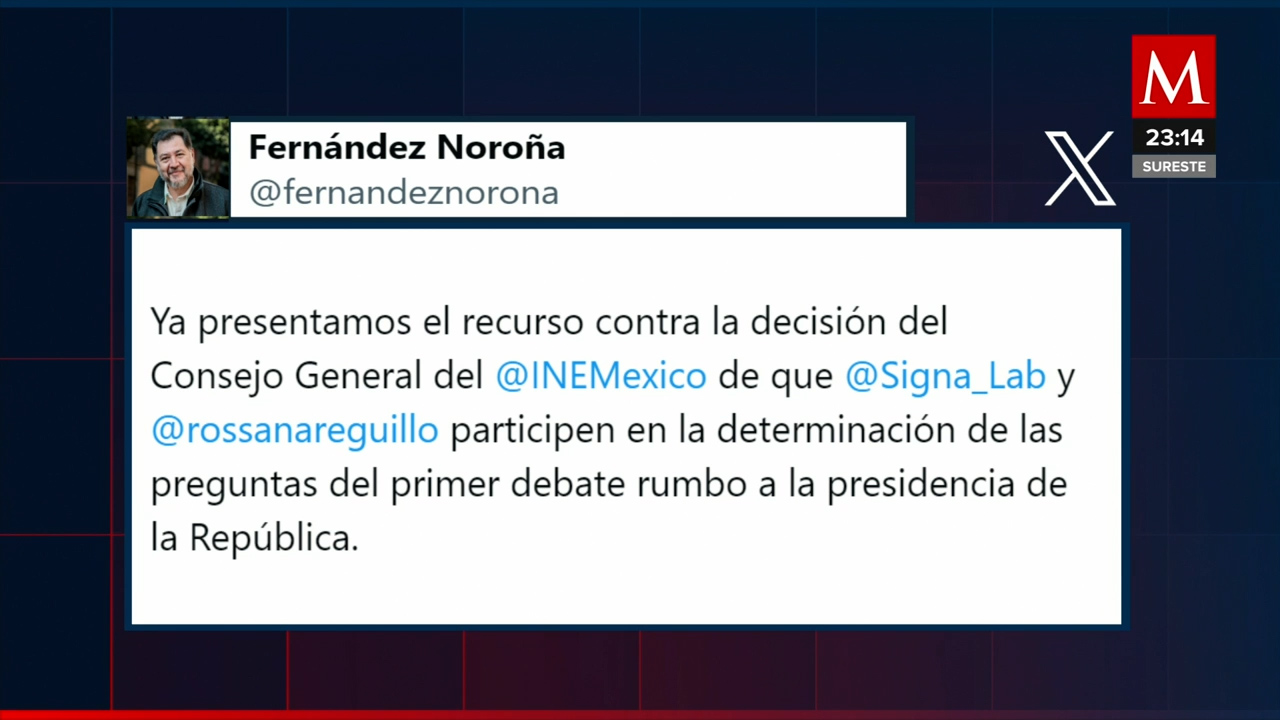 Morena impugna selección de preguntas para debate presidencial y cuestiona su obligatoriedad