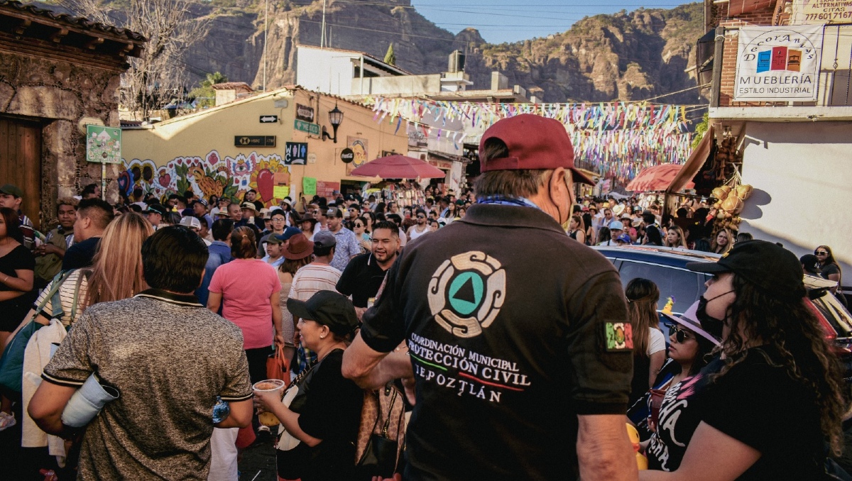 Autoridades informaron que el pueblo está saturado por asistentes al carnaval. | Ayuntamiento de Tepoztlán