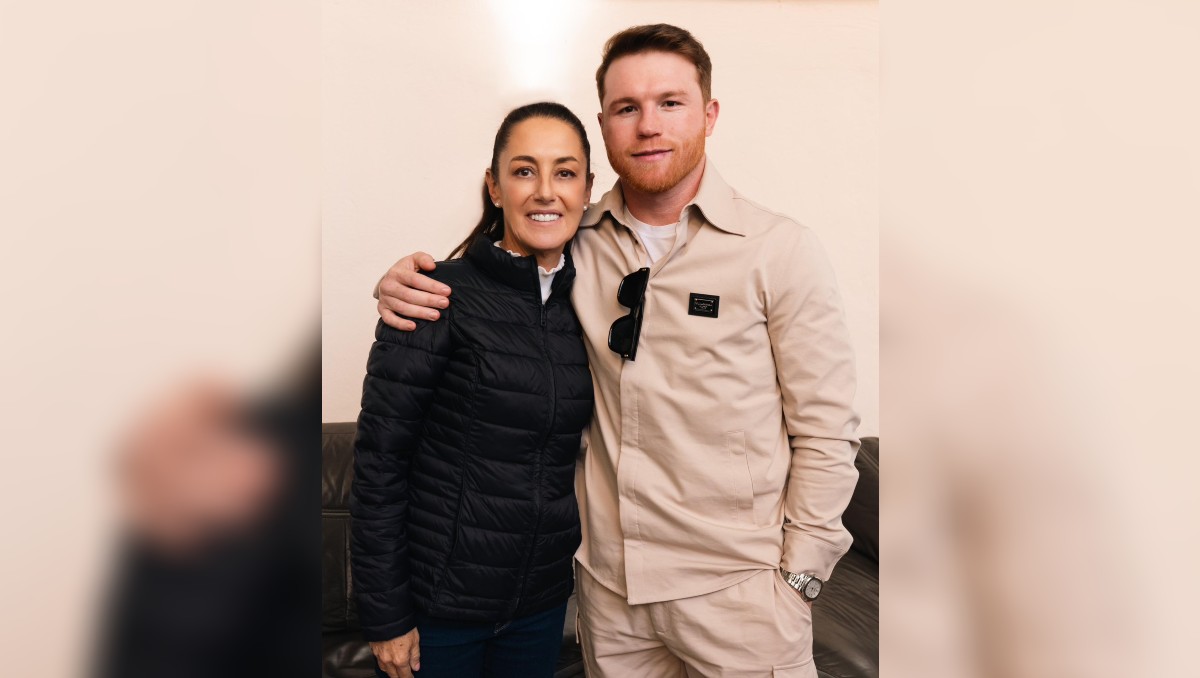Claudia Sheinbaum se reúne con 'Canelo' Álvarez. (X)