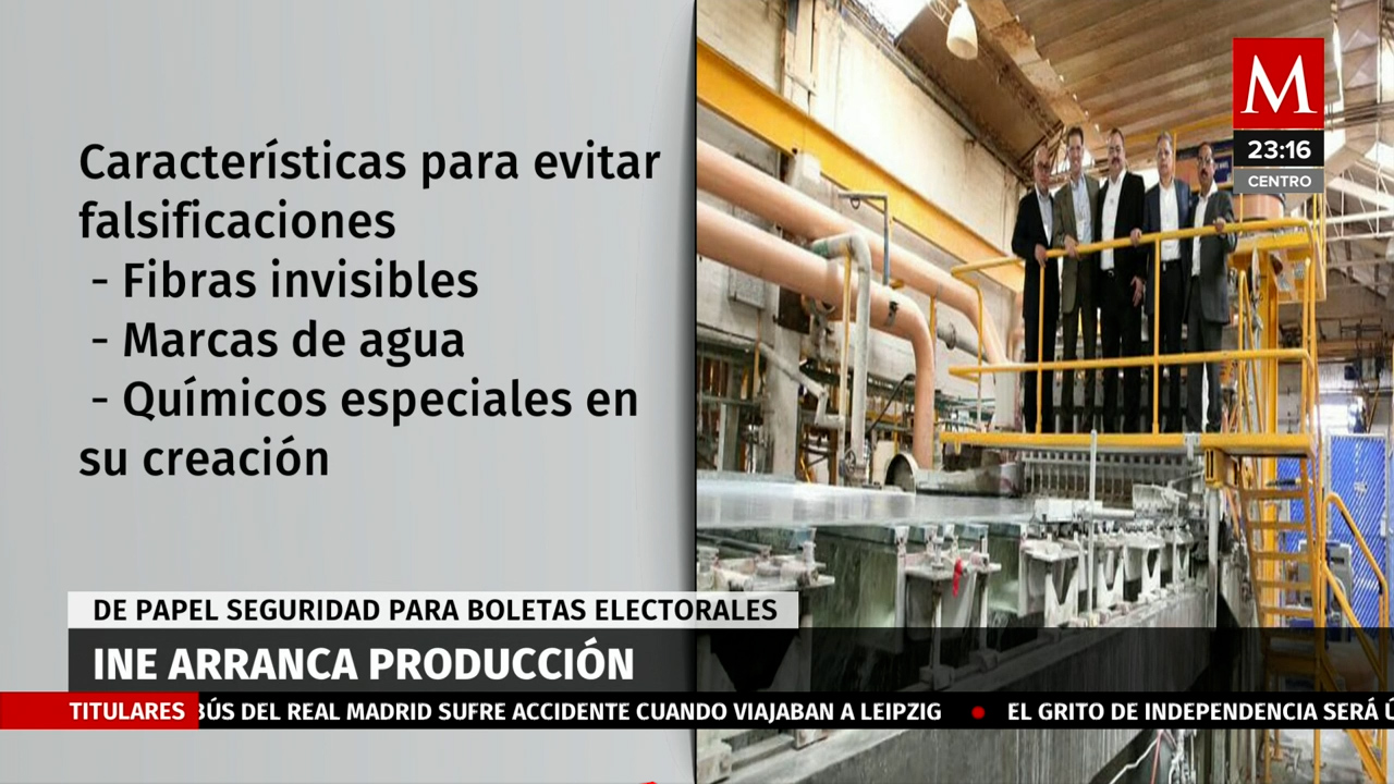 INE inicia producción del papel de seguridad para elecciones