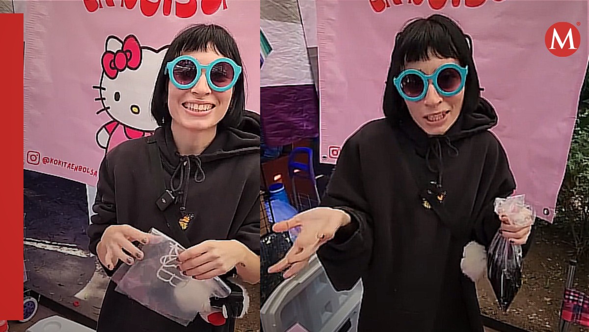 Joven vendiendo refresco en bolsa de plástico. | Captura TikTok