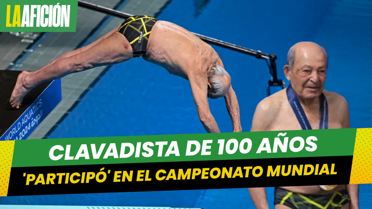 Clavadista de 100 años 'participa' en el Campeonato Mundial de Natación de Doha 2024