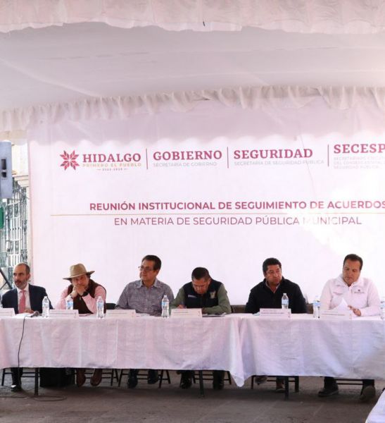 Guillermo Olivares reiteró que las y los hidalguenses merecen seguridad de calidad, comprometida con ejercer sus funciones de manera eficaz. Cortesía