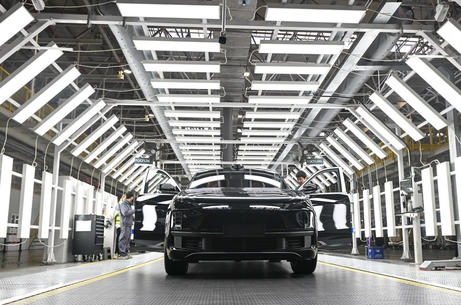 Foto tomada en la fábrica china de vehículos eléctricos Li Auto Inc. en Changzhou, provincia de Jiangsu (Xinhua/Ji Chunpeng)