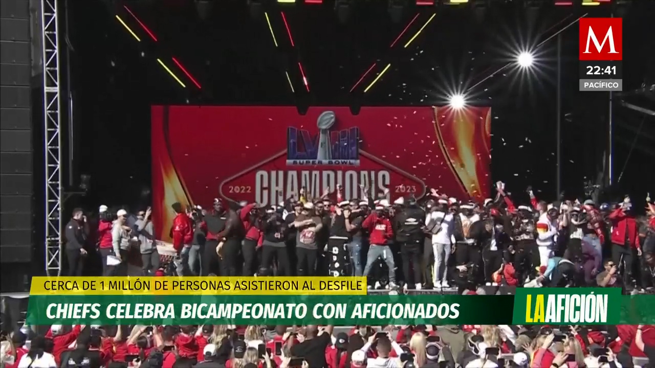 Kansas City Chiefs celebra bicampeonato con aficionados
