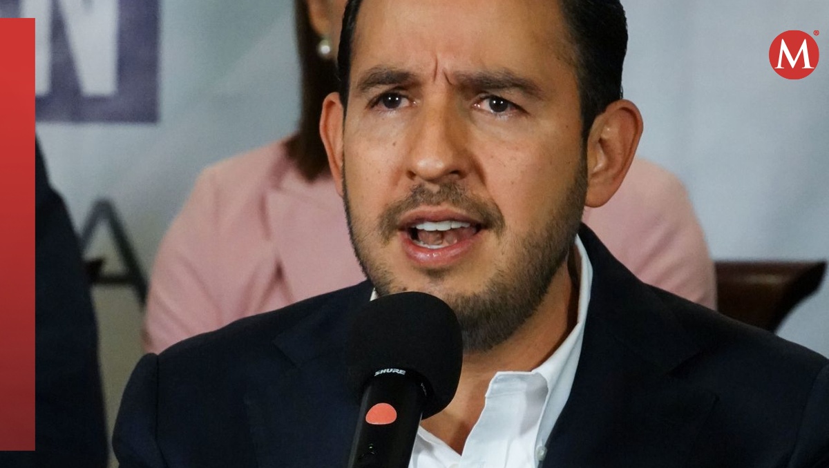 Marko Cortés, líder nacional del Partido Acción Nacional, en una conferencia. | Cuartoscuro