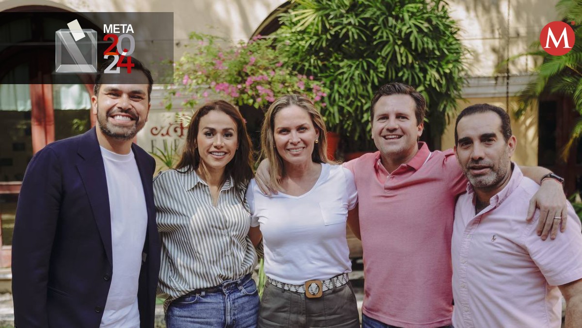 Rabelo junto a la candidata a la gubernatura de Tabasco, María Inés De la Fuente; y el precandidato Gerardo Gaudiano. | @AlvarezMaynez
