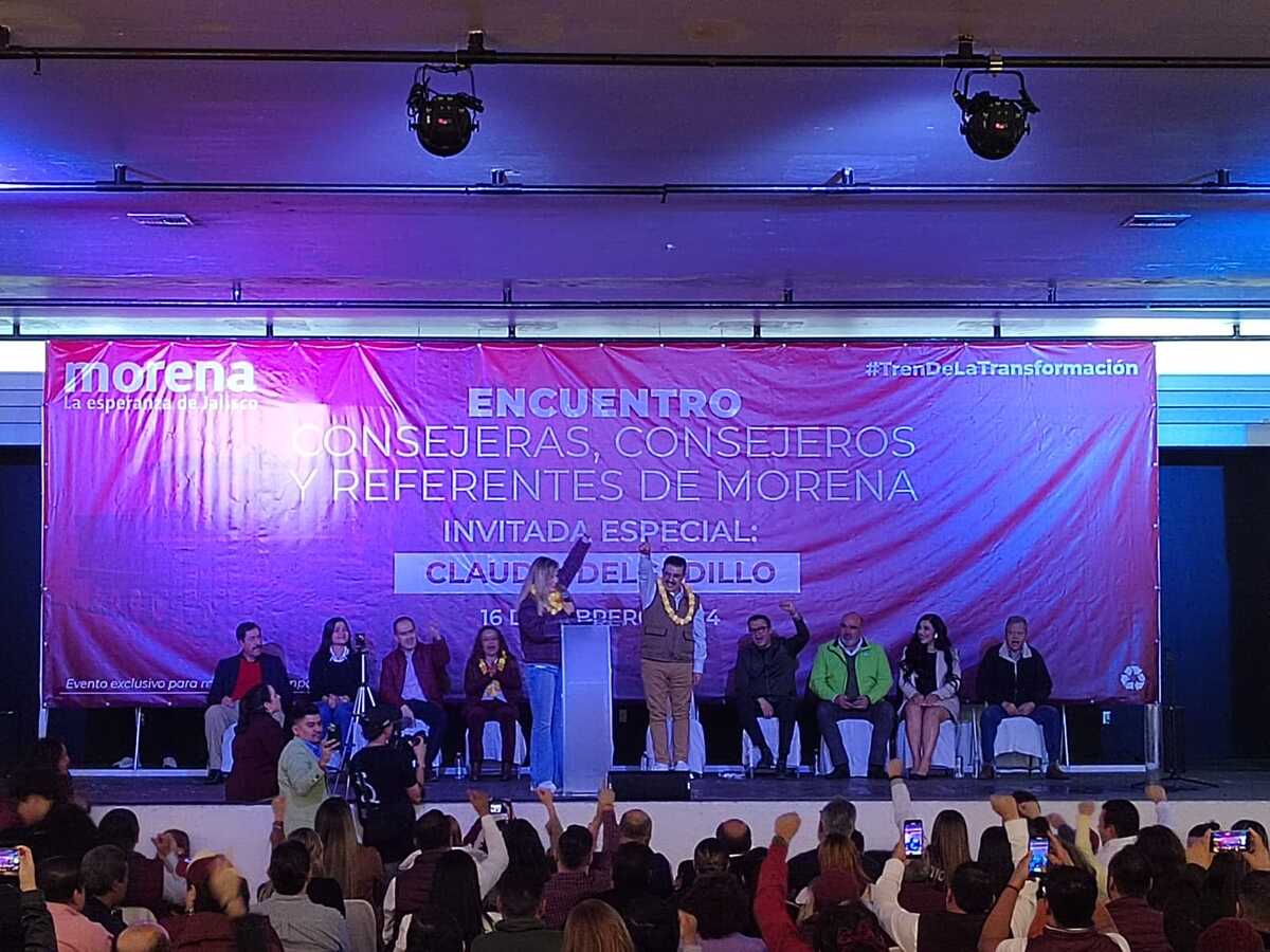Claudia Delgadillo toma protesta como candidata al gobierno del estado de Jalisco por Morena (Dalia Rojas)