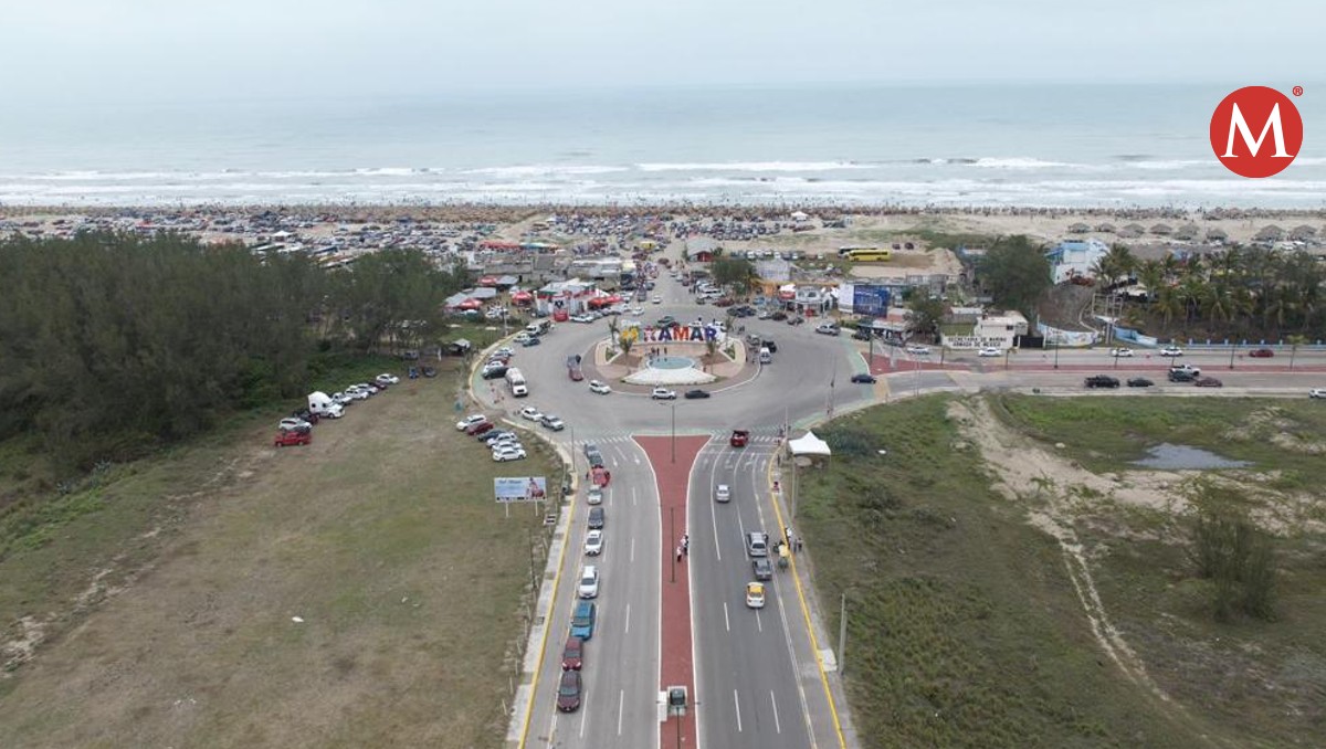 Playa Miramar desde las alturas.