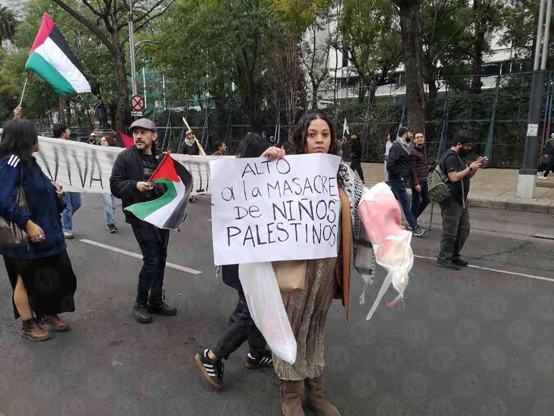 Realizan manifestación a favor de Palestina. (Foto: Especial)