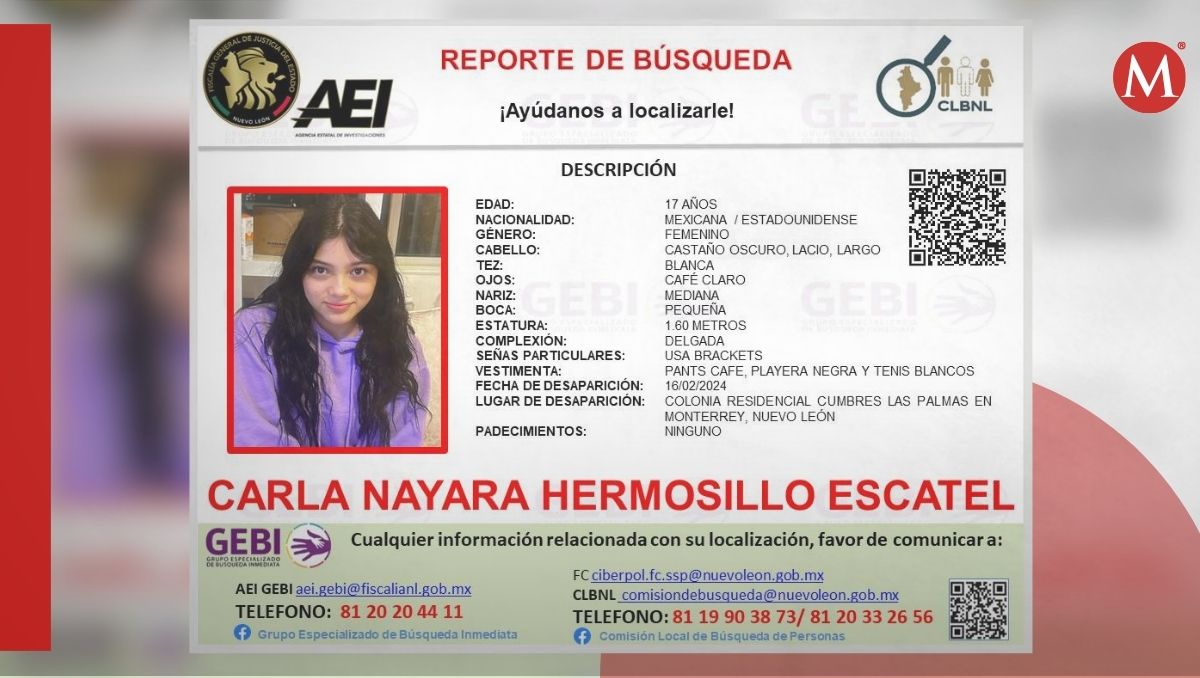 La joven tiene el cabello castaño oscuro, lacio y largo | Especial