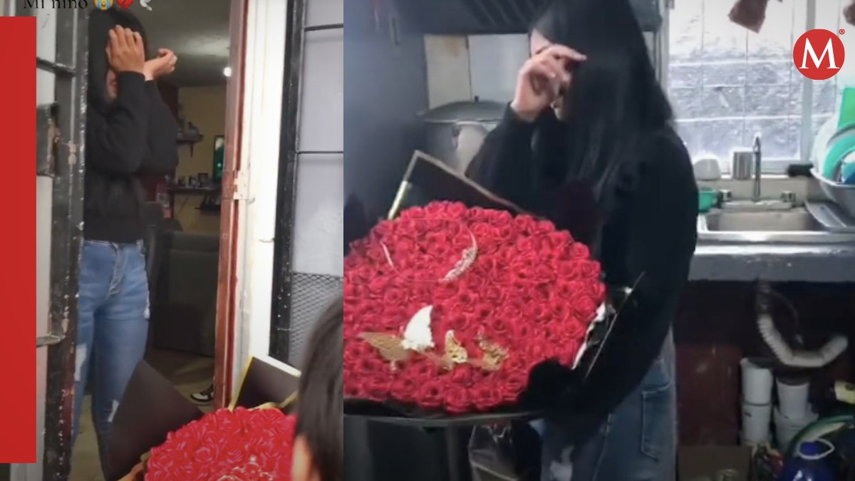 Joven recibe flores de su novio fallecido. | ESPECIAL