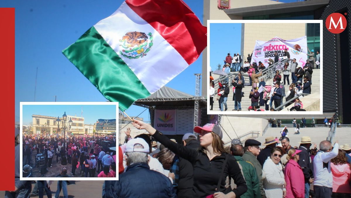 'Marcha de la Democracia 2024' en Coahuila. | Esmeralda Sánchez y Roberto Amaya