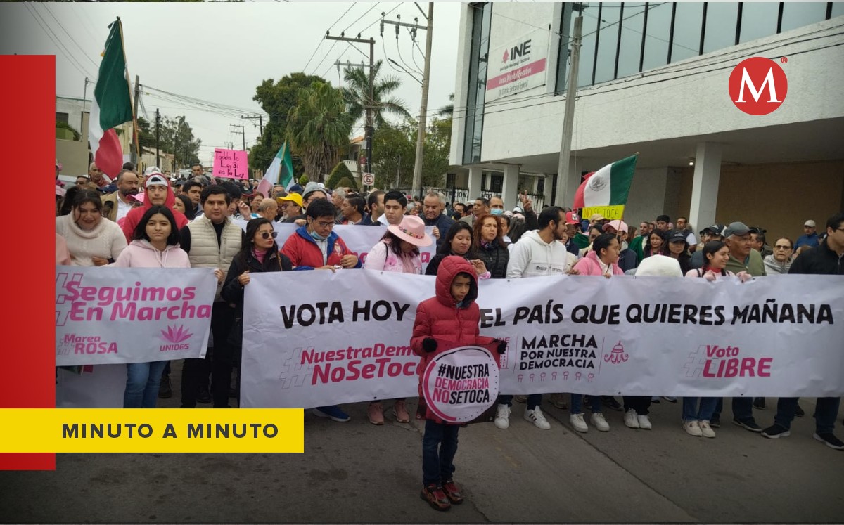 Marcha por la Democracia en Tampico. Foto: Yazmín Sánchez