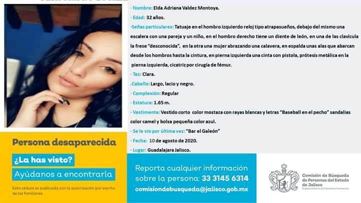 Elda Valdez, originaria de Torreón y desaparecida en Guadalajara (Especial)