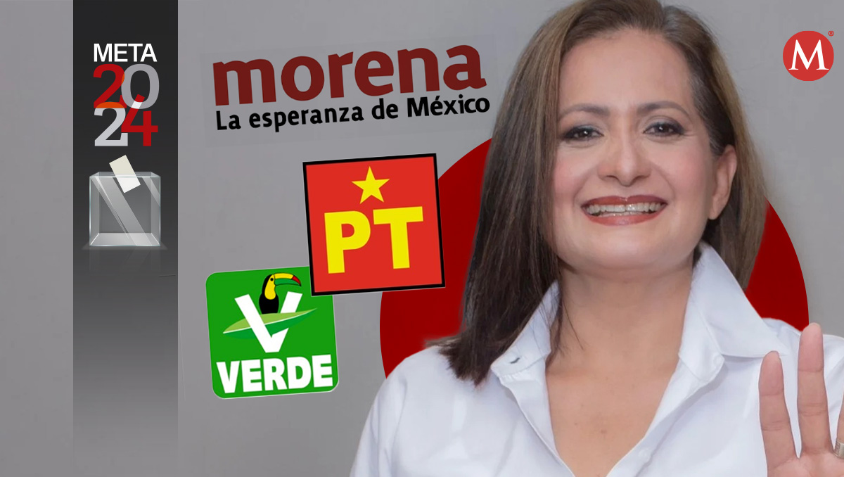 Alma Alcaraz candidata a la gubernatura de Guanajuato por la coalición 'Juntos hacemos historia'.