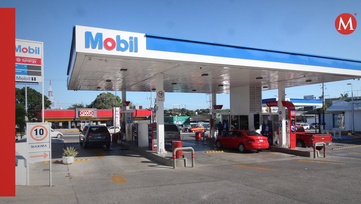 Gasolinera de la marca Mobil en Tamaulipas. (Yazmín Sánchez)