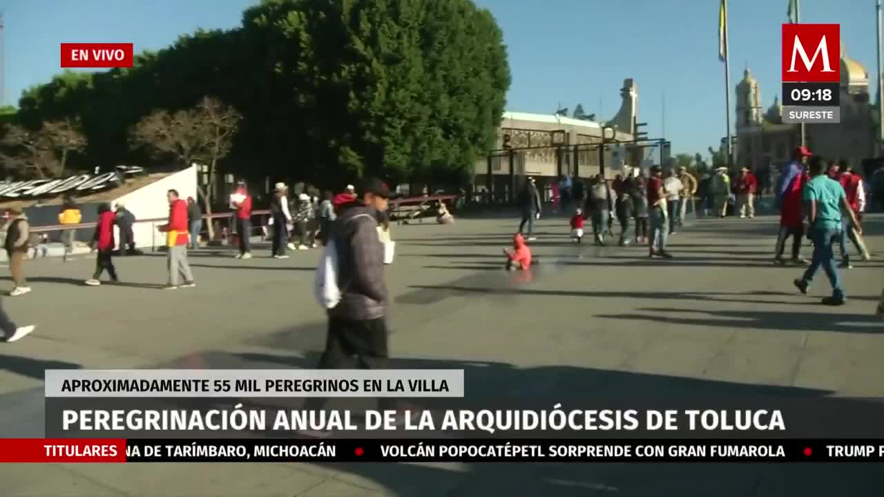 La Peregrinación Anual de Arquidiócesis de Toluca llega a la Basílica de Guadalupe