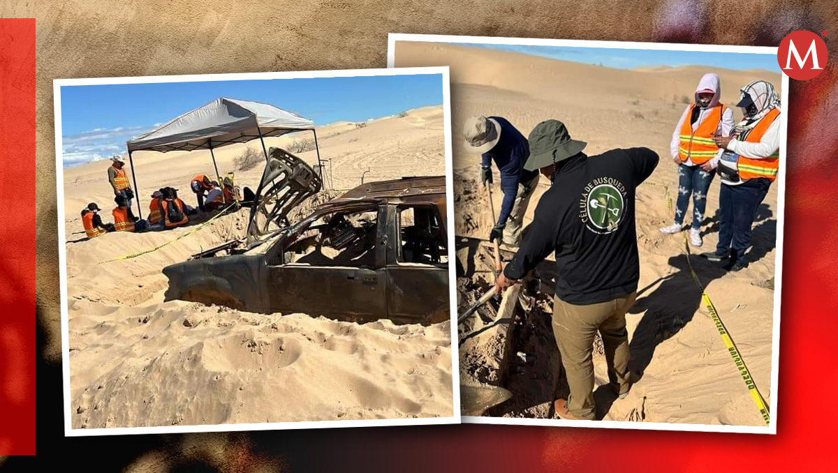 El colectivo madres "Buscando en San Luis Río Colorado" trabajó en la recuperación de los restos humanos.