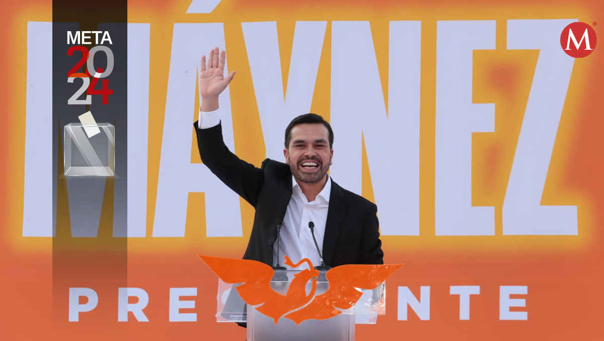 Jorge Álvarez Máynez, precandidato de MC a la Presidencia. | Foto: Jesús Quintanar. | Diseño: Mauricio Ledesma.