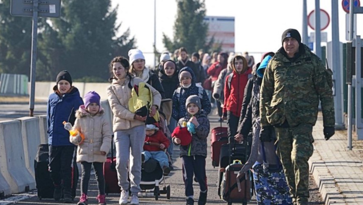 Refugiados ucranianos en la frontera de Polonia / AFP