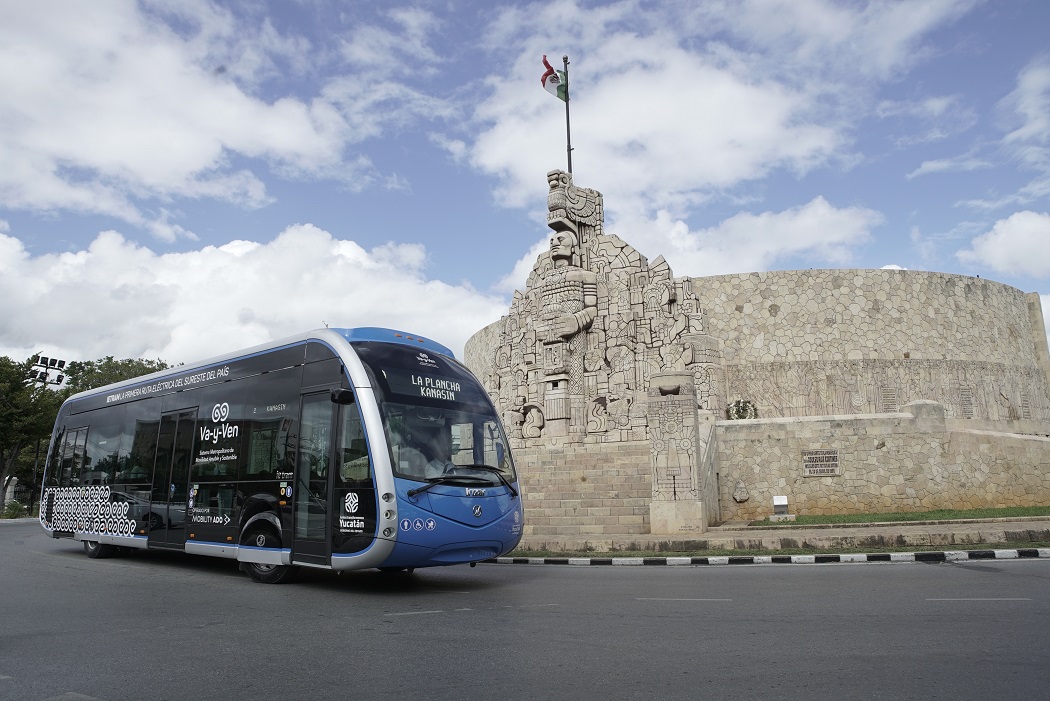 MOBILITY ADO Ciudades opera el Sistema IE-TRAM en Yucatán. (Cortesía)