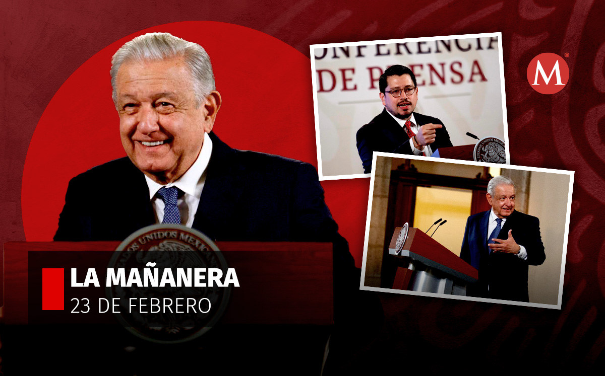 El presidente López Obrador en La Mañanera desde Palacio Nacional 23 de febrero | Especial