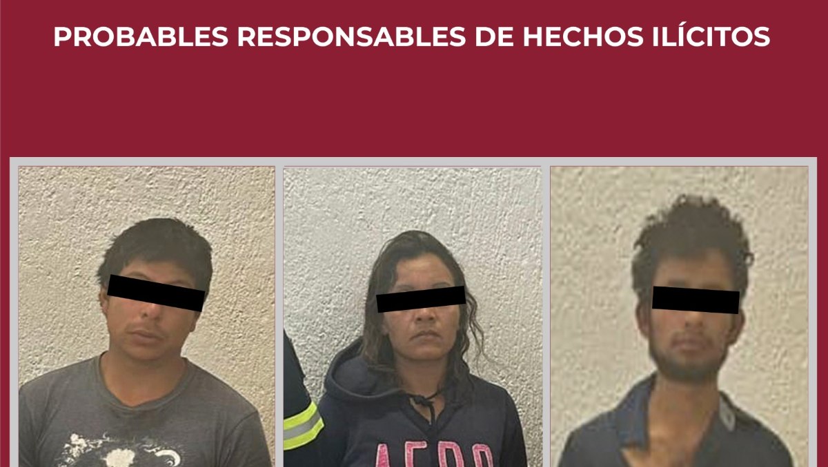 Autoridades detuvieron a tres presuntos narcomenudistas, entre ellos una mujer