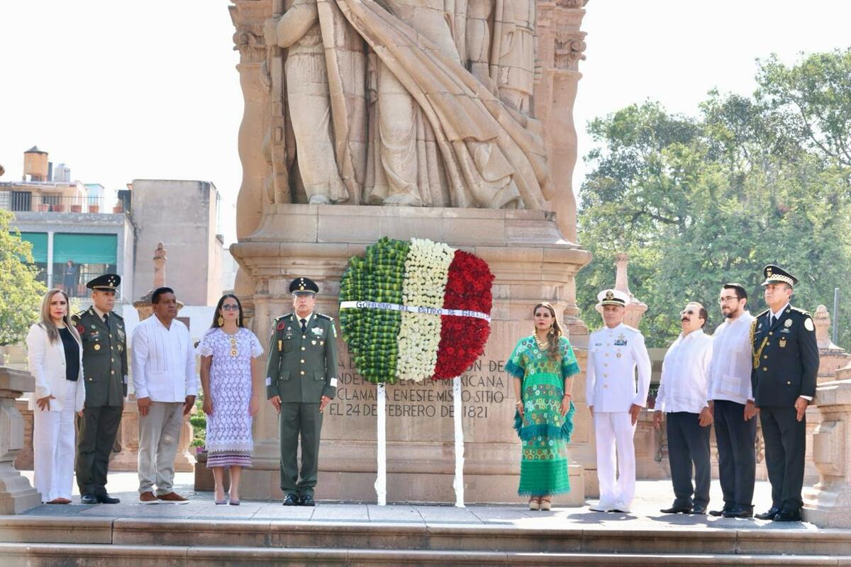 La gobernadora Evelyn Salgado Pineda se trasladó al Monumento de la Bandera | Especial