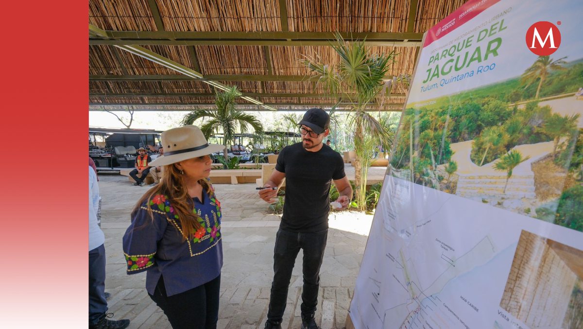La gobernadora Mara Lezama  y el secretario de SEDATU, Román Méyer, supervisan Parque del Jaguar para próxima apertura.