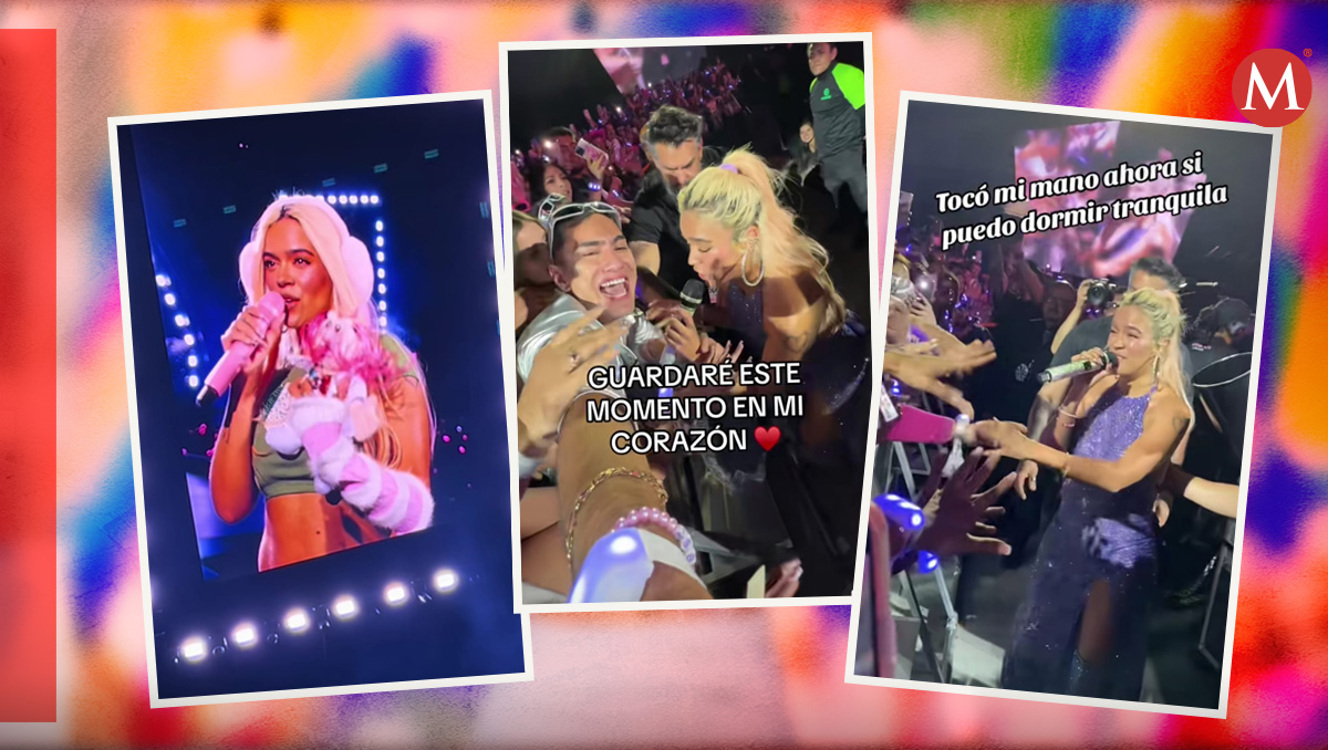 Karol G convive con fans durante concierto en Guadalajara (Fotos: Captura | Diseño: Adlemi Romero Vilchis)
