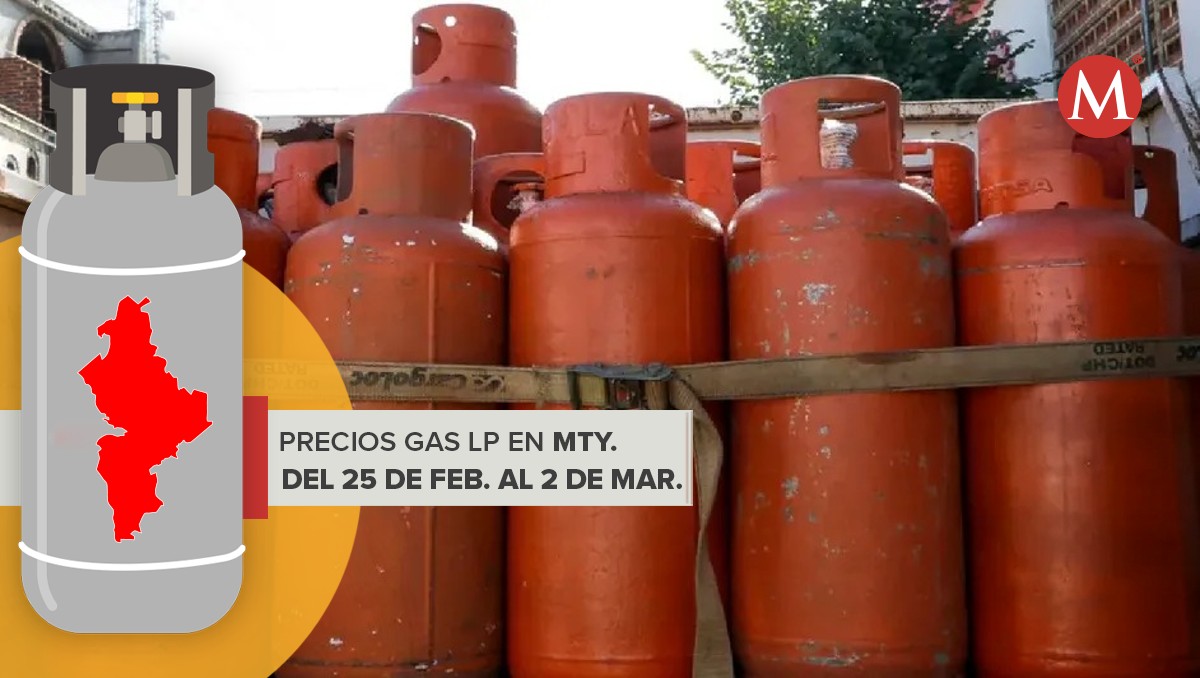 Precio del gas LP del 25 de febrero al 2 de marzo para Nuevo León. | Especial.