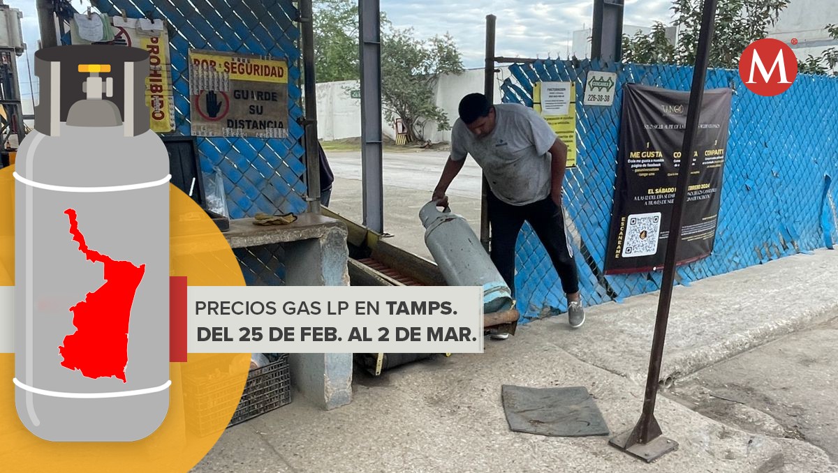 Precio del gas LP en Tamaulipas del 25 de febrero al 02 de marzo 2024