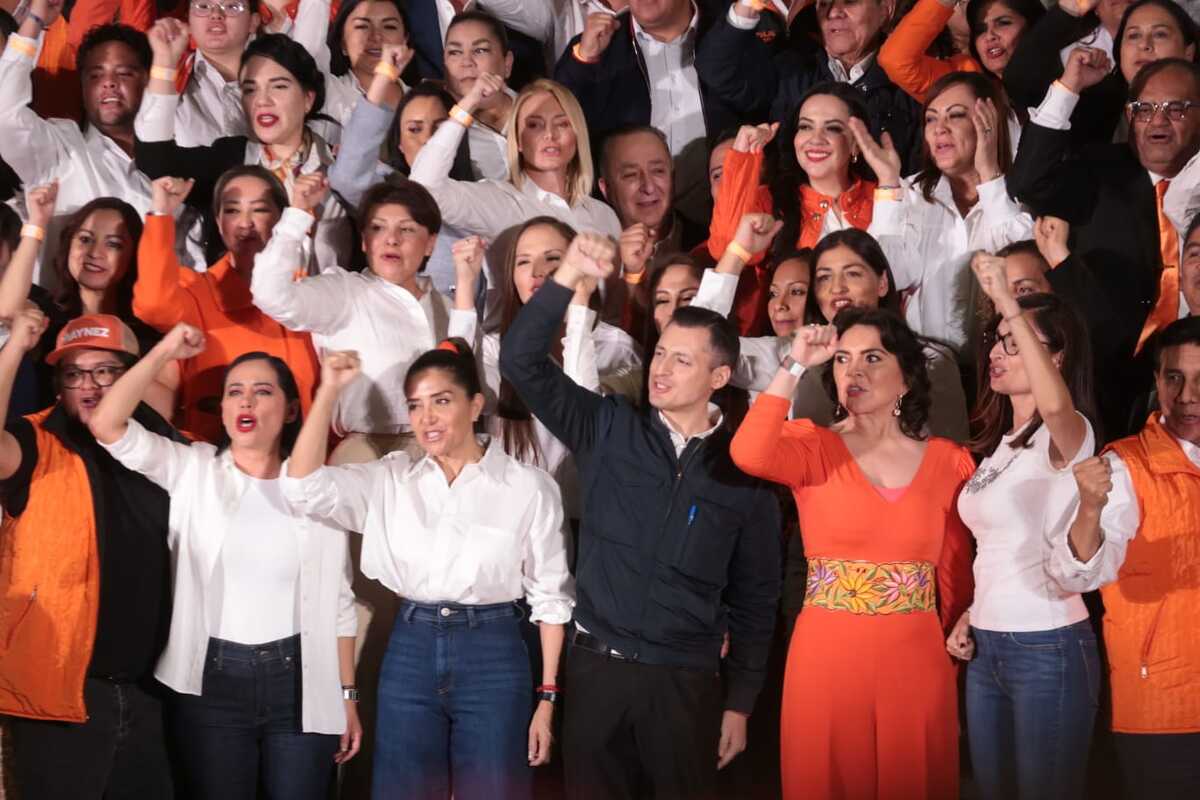 Protesta de candidatos por Movimiento Ciudadano. (Foto: Jesús Quintanar)