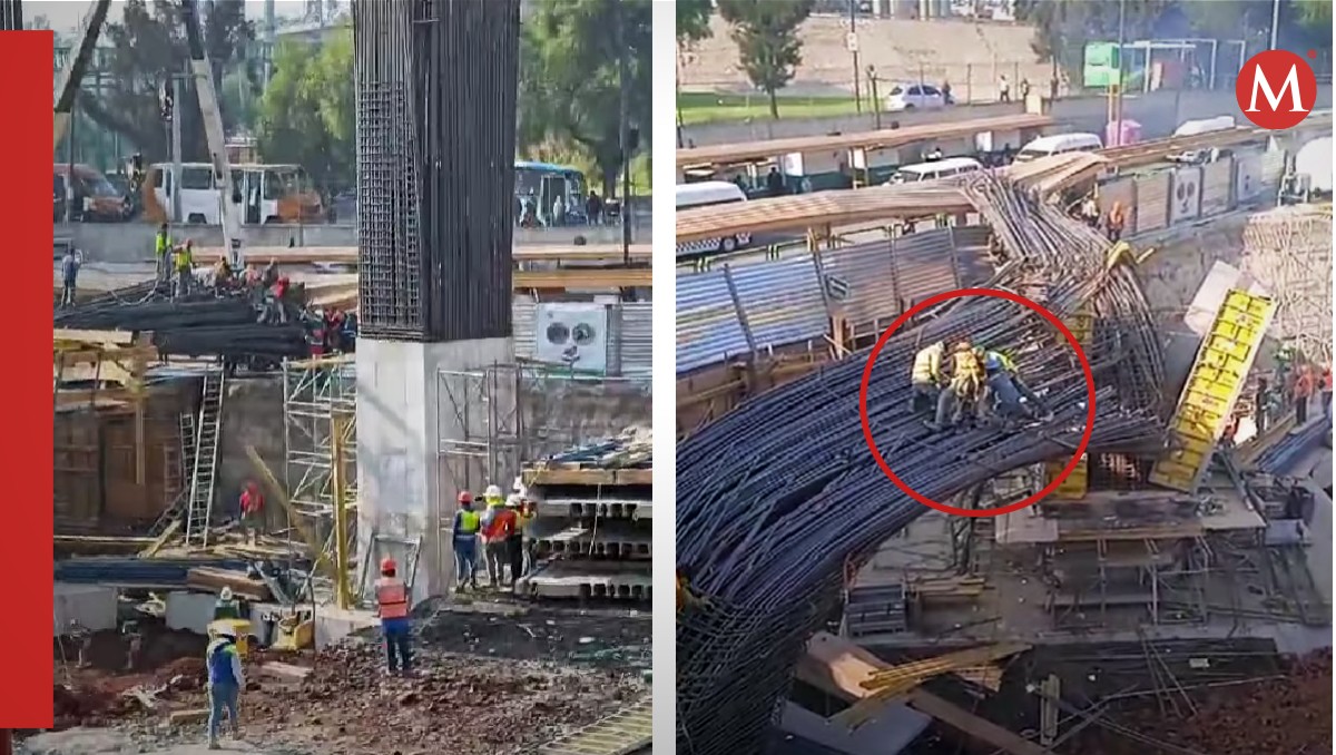 Videos de estructura que cayó en el cetram Santa Martha Acatitla. | Facebook Seguridad Vecinal OMEGA
